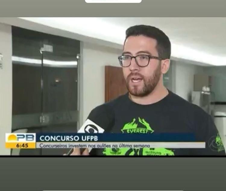 Prof. Chacon em reportagem de TV sobre o concurso da UFPB